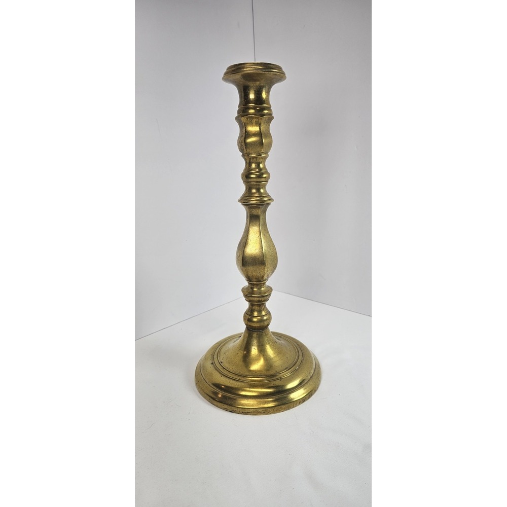 Solid Brass Candlesticks Very Heavy Taper Candle Holder 15‎ Inches Tall MCM
